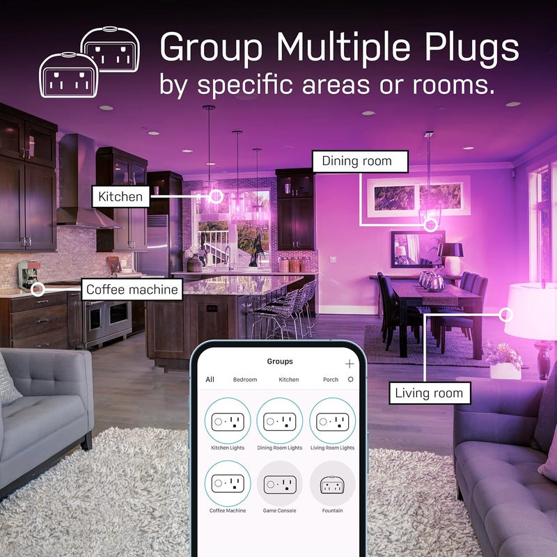 Feit Electric Wi-Fi Smart Plug with USB-A & USB-C Ports (2-Pack) by - Image 3